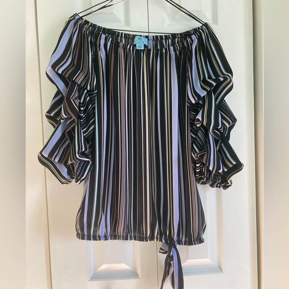 Striped Polyester Top